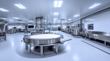Poster - Modern Pharmaceutical Production Facility: Cleanroom Interior