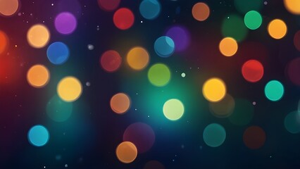 Wall Mural - A Beautiful Christmas winter multicolored defocuse bokeh light bubble Merry Christmas holiday festive background Generative AI