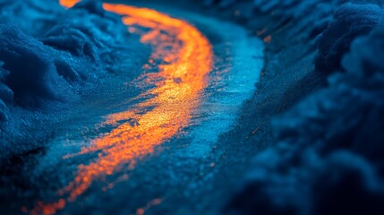 Poster - frozen ice on the lake