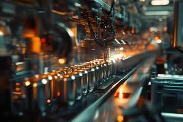 Poster - Industrial Can Manufacturing: A Glimpse into the Automated Production Line