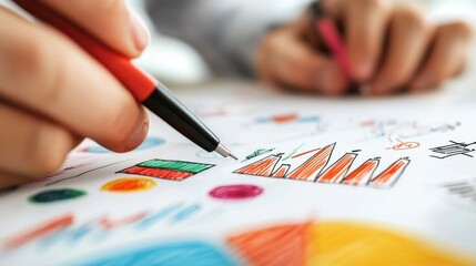 Poster - Financial chart analysis for business planning and decision making