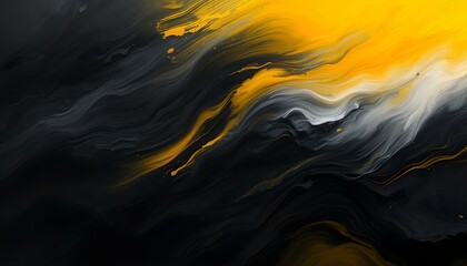 Aufkleber - Black and yellow abstract background with a textured brushstroke. Abstract black and yellow grunge with a halftone effect texture background. An abstract backdrop featuring black and yellow tones