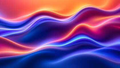 Aufkleber - Bright orange swoosh wave line border background. Abstract orange swoosh satin wave line border. Bright warm orange and yellow abstract modern swoosh elegant soft wave line on white background