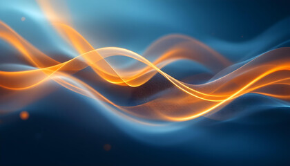 Poster - Bright speed abstract orange swoosh border certificate. Liquid fluid yellow abstract background. Minimalistic soft light abstract swoosh wave border layout. Bright blue abstract speed lines flow