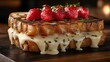© Ainul - Sweet and Savory Grilled Cheese Sandwich with Melted Cheese and Strawberries