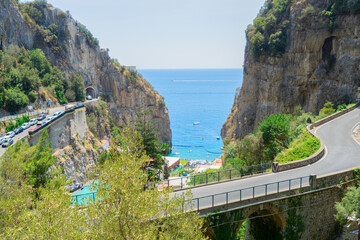 Wall Mural - road of Amalfi coast, Italy