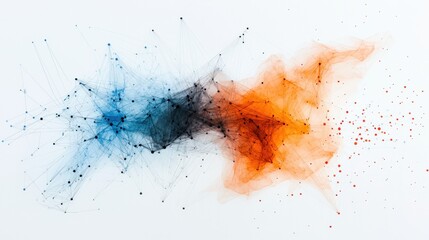 Poster - Vibrant Digital Explosion of Colorful Fluid Particles and Smoke in Dynamic Motion