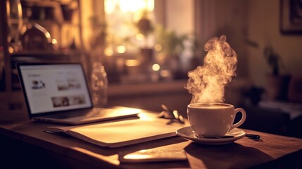 Poster - Cozy Morning Coffee Break at Home