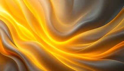 Leinwandbilder - Yellow abstract background with soft smooth elegant lines and grey border. Soft yellow abstract background with smooth gradients light effects for elegant minimal design and vibrant artistic visuals