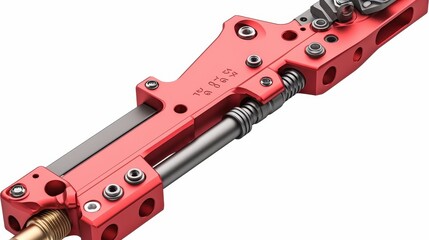 Poster - Vibrant Red Sporting Repair Parts, essential components for maintaining and enhancing athletic equipment, designed for durability and optimal performance in various sports activities.