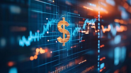 Poster - Stock market trends digital finance infographic virtual environment data-driven insights