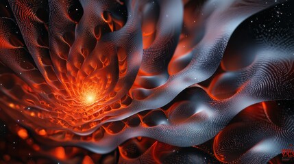 Poster - Mesmerizing Cosmic Fractal Explosion of Energy and Light