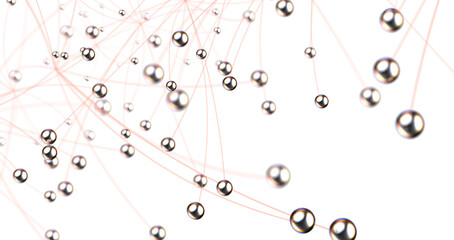 Leinwandbilder - Abstract 3d render, network concept, background