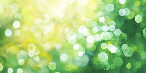 Leinwandbilder - Abstract summer background featuring a blend of green, yellow, and white hues, enhanced by bokeh effects for a captivating visual experience. Perfect for depicting an abstract summer ambiance.