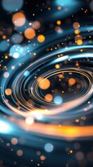 Poster - Vibrant Swirling Lights Creating a Captivating Abstract Cosmic Backdrop