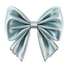 Wall Mural - Elegant blue bow for special occasions and gifts, gift bow png image isolated