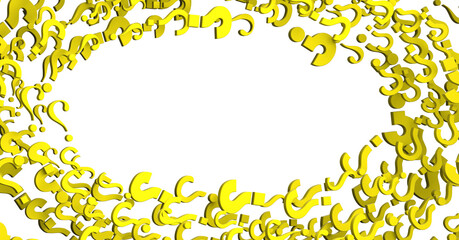 Aufkleber - Colored question marks background. 3D Rendering..