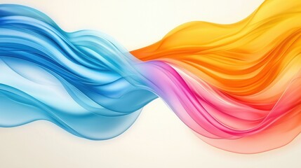 Poster - Vibrant and Captivating Abstract Fluid Motion with Harmonious Colorful Gradient Waves and Curves
