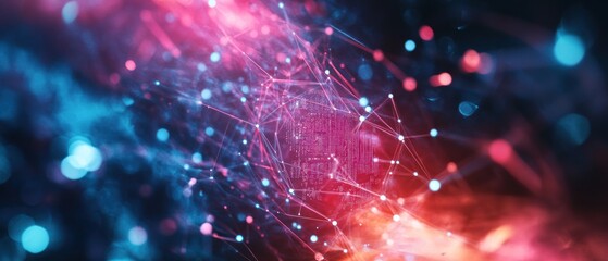 Technology networking and digital communication in business with cloud computing concept web storage for data global social media ai server online binary illustration background modern futuristic