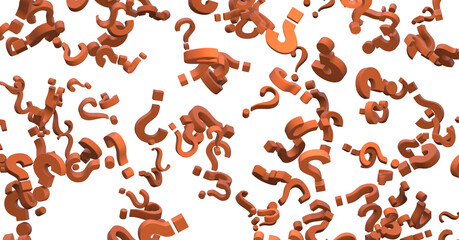 Aufkleber - question icons, original 3d rendering; business and marketing concepts