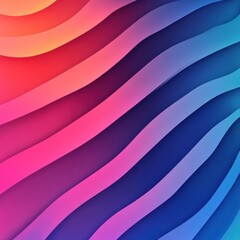 Canvas Print - Abstract colorful wavy stripes background.