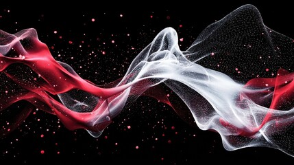 Poster - Captivating Abstract Waves of Glowing Ethereal Energy and Particle Movements