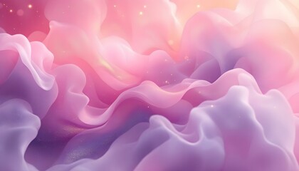Poster - Swirling pink and purple lines with a hint of blue create a dynamic, abstract flow wallpaper design. Vibrant abstract background features curved lines in pink, blue, orange, and purple