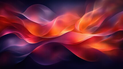 Wall Mural - Abstract fiery red and orange waves.