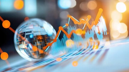 Poster - Financial Analytics Data Charts Displaying Market Trends and Business Growth