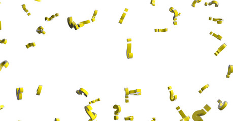Poster - colored question marks background concept