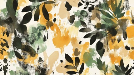 Poster - Vibrant floral abstract patterns studio digital art creative environment artistic viewpoint nature-inspired design