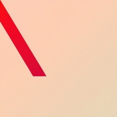 Leinwandbilder - Bold red geometric shape contrasts against a soft beige background creating a striking visual effect
