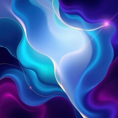 Leinwandbilder - Fluid swirls of color blend together in a mesmerizing digital artwork full of depth and vibrancy