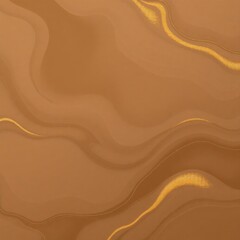 Poster - Warm abstract texture with flowing lines and golden accents set against a rich caramel background for artistic inspiration