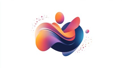 Poster - Dynamic abstract art creation digital space graphic design contemporary environment colorful composition modern aesthetics