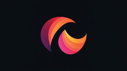 Poster - Dynamic abstract logo design digital art visual identity minimalist environment creative concept for branding