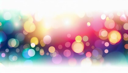festive vibrant bokeh lights bright blur light effect abstract blurred overlay design white backgrou