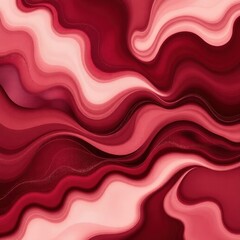 Leinwandbilder - Exploring the depths of crimson waves and soft pink tones in an abstract artwork