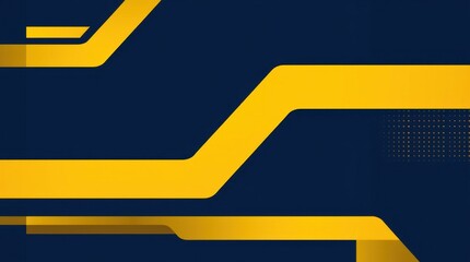 Aufkleber - dynamic interplay of curves and lines in a modern abstract design showcasing bold blue and yellow co