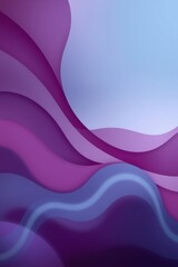 Aufkleber - Flowing waves of purple and blue create a dreamy abstract landscape on a calm evening
