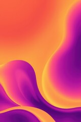 Aufkleber - Vibrant abstract composition of flowing shapes radiating warmth and energy in a harmonious blend of purple and orange hues