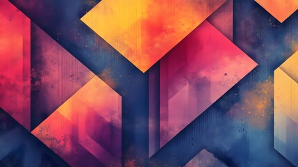Poster - soft geometric designs featuring vibrant gradients subtle patterns and modern creative symmetry