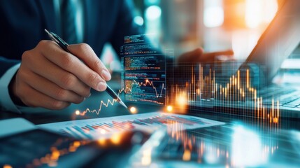 Poster - Detailed Market Financial Data Analytics on Digital Dashboard