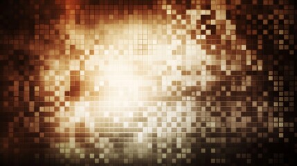 Fototapete - Abstract pixelated brown background for tech design