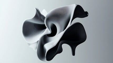 Aufkleber - Abstract monochrome form on plain background