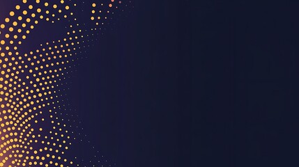 Aufkleber - Golden dots curve on dark backdrop, ideal for tech presentations