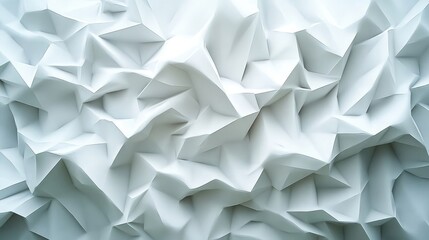 Poster - White low-poly background texture for modern abstract design, 3D render