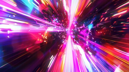 Poster - A captivating abstract image showcasing vibrant colors and dynamic movement, creating a sense of energy and depth. Perfect for digital backgrounds and creative projects.