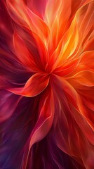 Wall Mural - Abstract Flame Flower Illustration