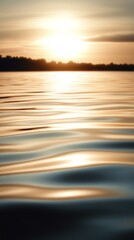 Canvas Print - Golden Sunset Ripples on the Water